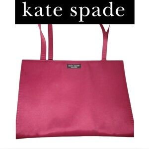 KATE SPADE Red Nylon Tote w/Branded Dust Bag, EUC